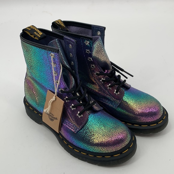 dr martens glitter rainbow